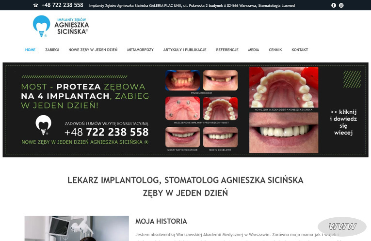 Stomatolog, Implantolog Agnieszka Sicińska
